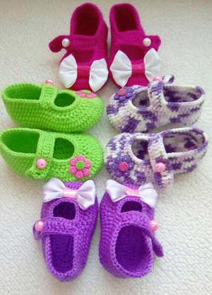 Zapatos Tejidos De Bebés