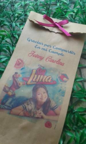 Bolsas Cotillon Soy Luna Moana Perzonalizadas Mediana Kraft