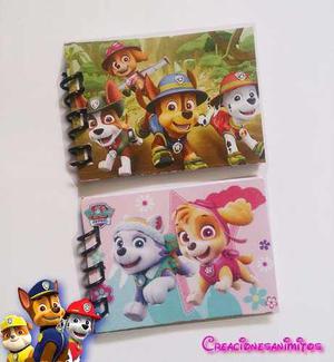 Paw Patrol Mini Libretas Para Cotillones Piñatas Babyshower