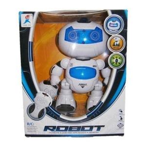 Juguete Robot A Control Remoto Azul Con Blanco