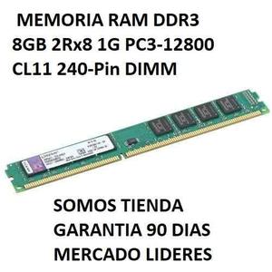 Memoria Ram Ddr3 8gb 2rx8 1g Pc Cl-pin Dimm