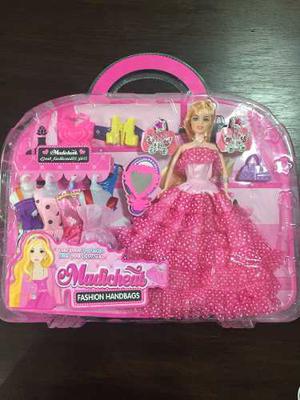 Muñeca Tipo Barbie Con Accesorios Y Zarcillos Para La Niña