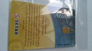 Tarjeta De Telefono Aruba $10. Usada.