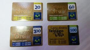 Tarjetas Telefónicas Movistar. Usadas. De Colección. 