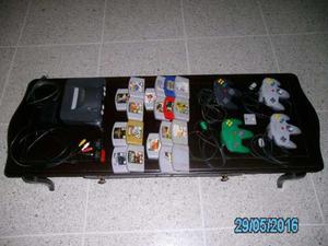 Nintendo 64, 4 Controles, 16 Juegos (negociable)