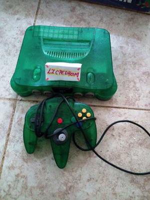 Nintendo 64 Edicion Green Jungle Con Su Control