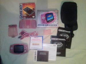 Game Boy Rosado En Caja + Cleaning Kit Sellado + Accesorios