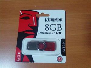Kingston Datatraveler 101 G2, 8gb, Usb 2.0, Rojo
