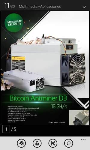 Minadoras D3 -s9 -t9 Bitcoin