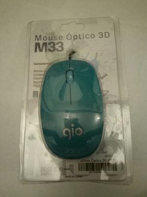 Mouse Optico Gio Usb M33 Ergonomico dpi Oficina Chacaito