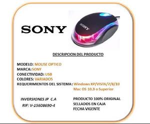 Mouse Optico Sony Usb