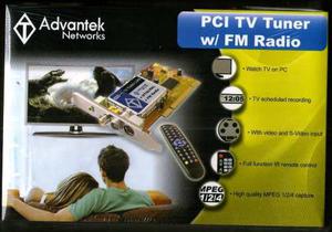 Advantek Pci Tv Tuner Radio Fm Sintonizador Pc Windows