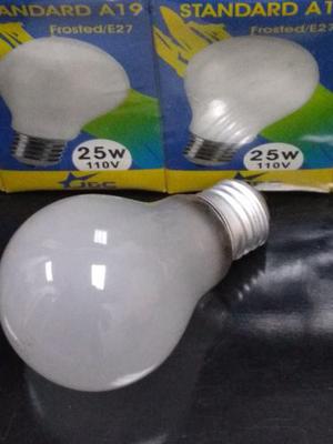 Bombilla De 25w Incandecente 120v E27 Frosted, Somos T/f.