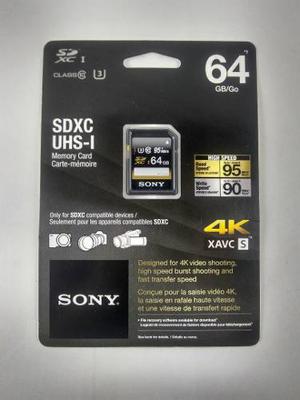Memoria Sd 64gb Sony 4k Para Camaras Profesionales