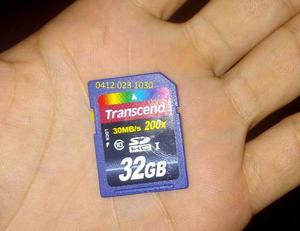 Memoria Transcend Sd 32 Gb Clase 10 Para Camaras Digitales