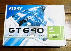 Tarjeta De Video Msi Geforce Gtgb Ddr3 Versión Oc