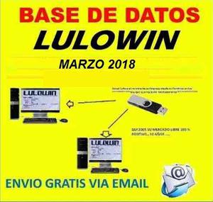 Base De Datos Para Lulowin Marzo