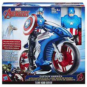 Capitan America Con Moto De Combate Original Titan Hero