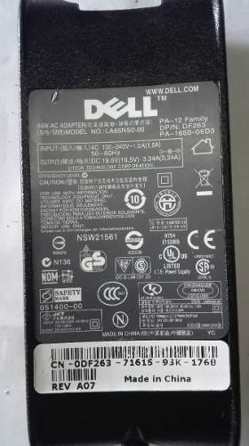 Cargador Laptop Dell 19.5v 3.34amp 90w Pa-12