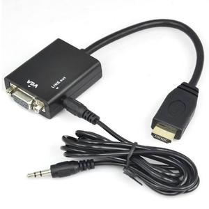 Convertidor Hdmi A Vga Video Monitor Laptop Ps3 Ps4 Xbox Aud