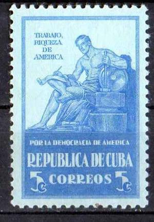 Estampilla Cuba . Nueva
