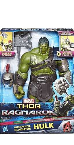 Muñeco Hulk Ragnarok Marvel Interactivo Gladiador 100%