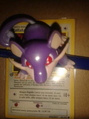 Rattata Pokémon Tomy Oficial Minifigura Sin Pokeball Pkm Go