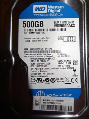 Disco Duro Interno De 500 Gb 3.5 Sata Western Digital Blue