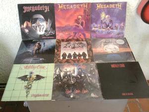 Megadeth,anthrax,motley Crue Importados Y Nacionales Lp Rock