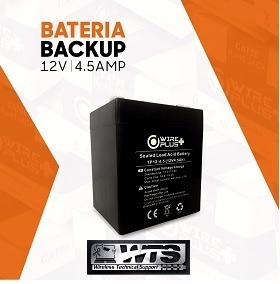 Bateria Backup/ups 12v-4.5amp Wireplus Costox10 Cerco/alarma