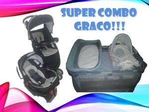 Combo Graco Corral, Coche Y Porta Bebé