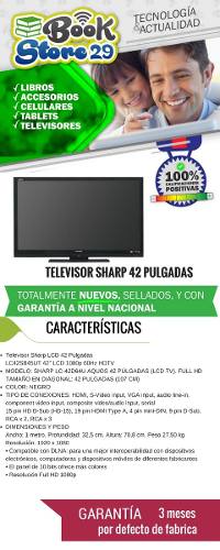 Televisor Sharp 42 Pulgadas En Excelentes Condiciones.