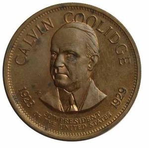 Agradable Medalla Del Ex.presidente De Usa.calvin Coolidge