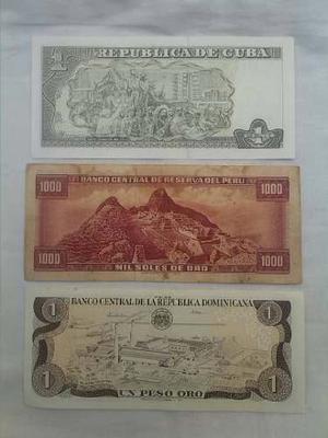 Bellisimo Set De 3 Billetes De Coleccion Descontinuados