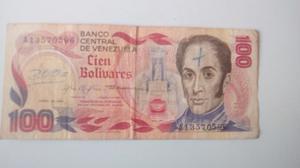 Billete Antiguo 100 Bolivares Enero  S A