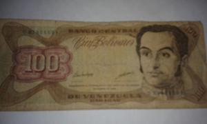 Billete De 100 Bolivares Octubre-
