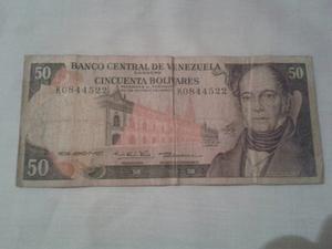 Billete De 50 Bolivares De 