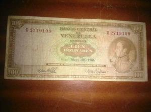 Billete De Coleccion 100 Bolívares Mayo De 