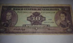 Billetes De 10 (diez) Bolívares Junio 