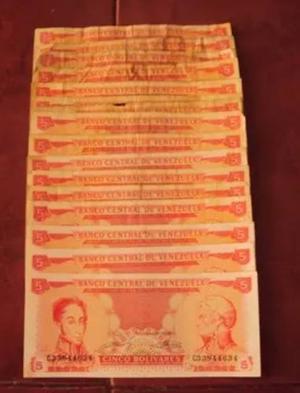 Billetes De 5 Bolivares Septiembre 21 De .