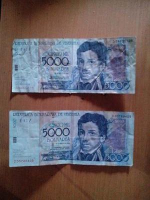 Billetes De 5 Mil Bolivares