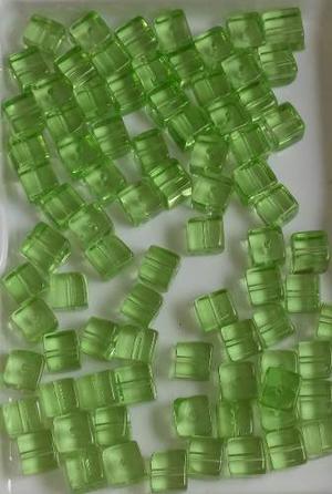 Cristal Cuadrado Verde Para Bisuteria Docena