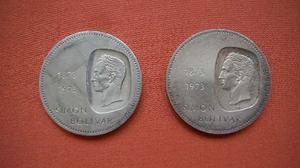 Doblón De  Moneda De Plata. 10 Bs.