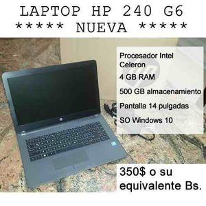 Laptop Hp 240 G6 14 Pulgadas 4 Gb Ram Y 500gb Disco Duro.