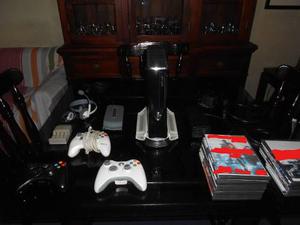 Xbox 360 Slim 160 Gb Chipeado + 3 Controles + 25 Juegos