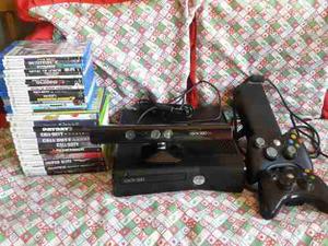 Xbox 360 Slim + Kinect + Chip + Juegos + 2 Controles + 250gb