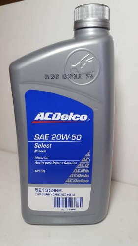Aceite Mineral 20w-50 Acdelco