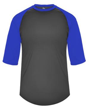 B-baseball Camiseta Juvenil Youth Badger Sport L Gris/royal
