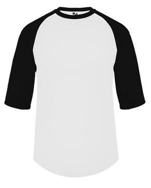 B-baseball Camiseta Juvenil Youth Badger Sport S Blanco/negr