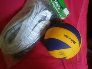 Balon De Voleibol Mikasa Original Con Malla